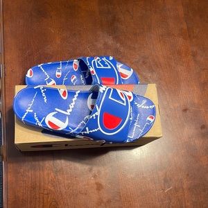 Champion Size 12 slides worn one time